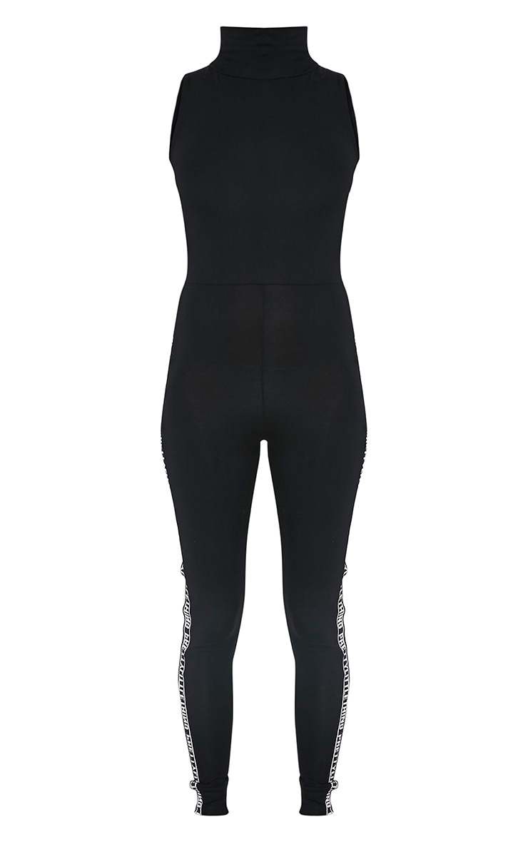 Nilah Black Sports Band Jumpsuit Jumpsuits & Playsuits