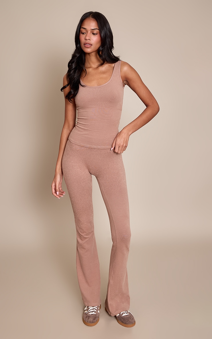 Tall PLT Mocha Soft Cotton Vest Top image 3