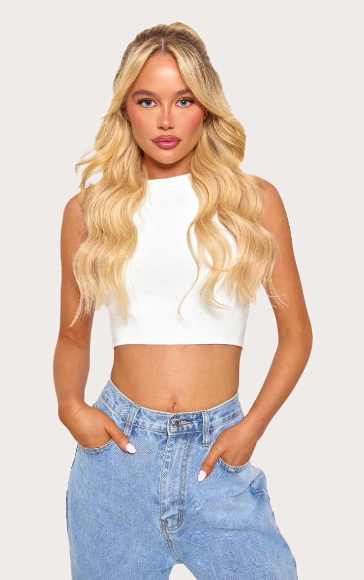Lullabellz Brushed Out Wave 16" Claw Clip Pony in Golden Blonde image 2