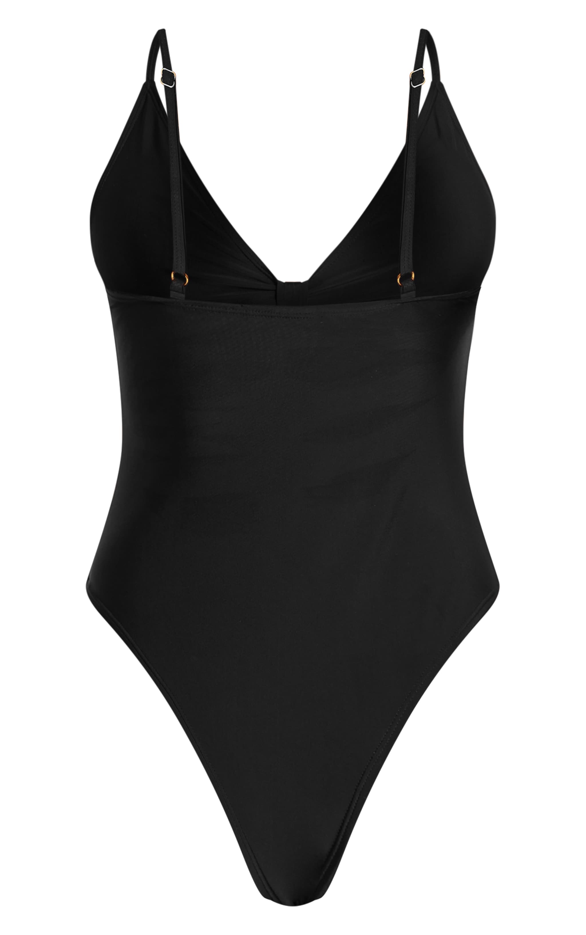 Maillot de bain noir à noeud devant et découpe image 6