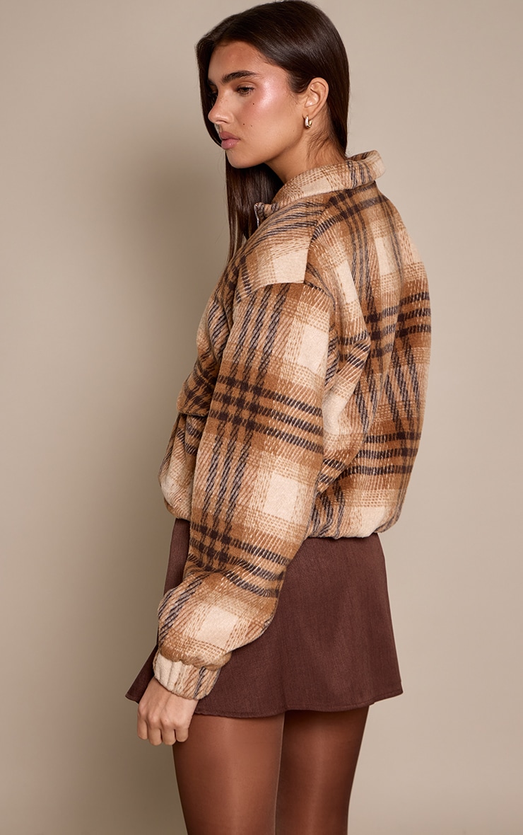 Chocolate Woven Tie Waist Skort image 3