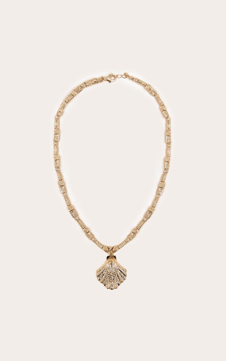 Doré Shell Chain Détail Necklace image 2
