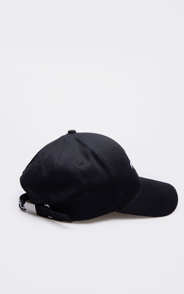 PRETTYLITTLETHING RUN Black Logo Cap image 3