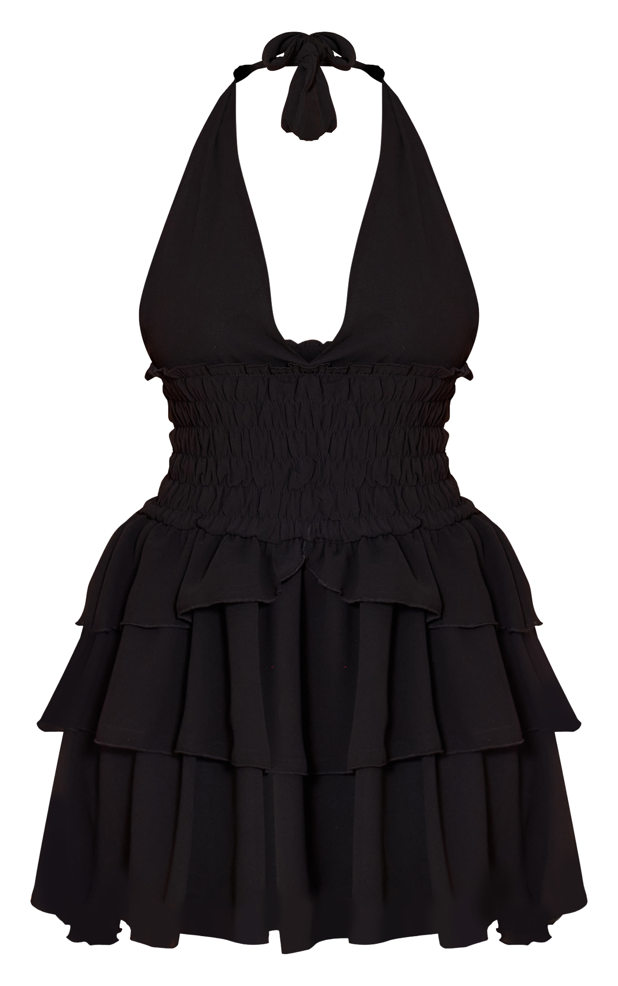 Shape Mini robe fluide en mousseline de soie noire à dos nu image 5