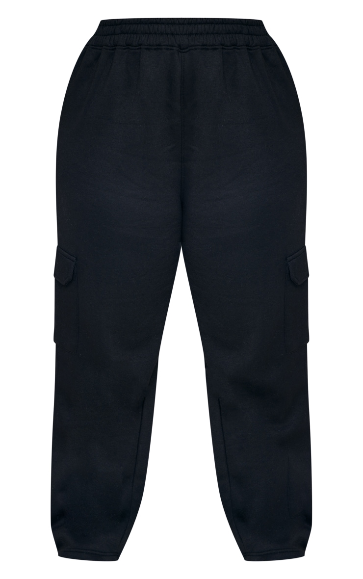 Plus Black Cargo Wide Leg Jogger image 5