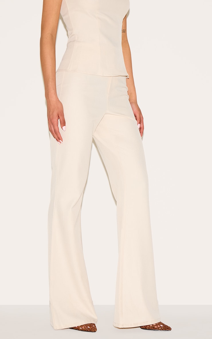 Tall Nude Mid Rise Tailored Flare Pants image 2