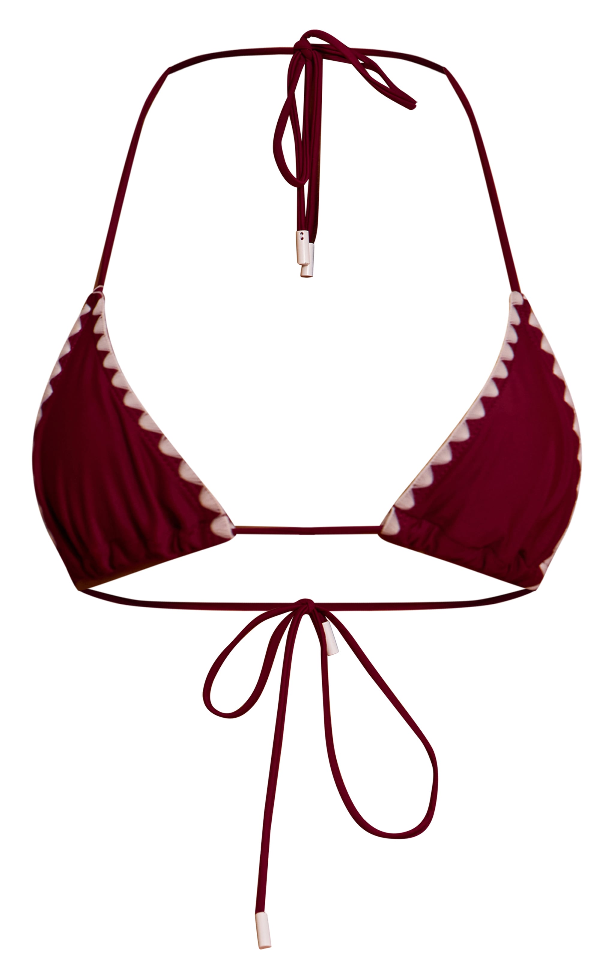 Plum Whip Stitch Triangle Bikini Top image 5