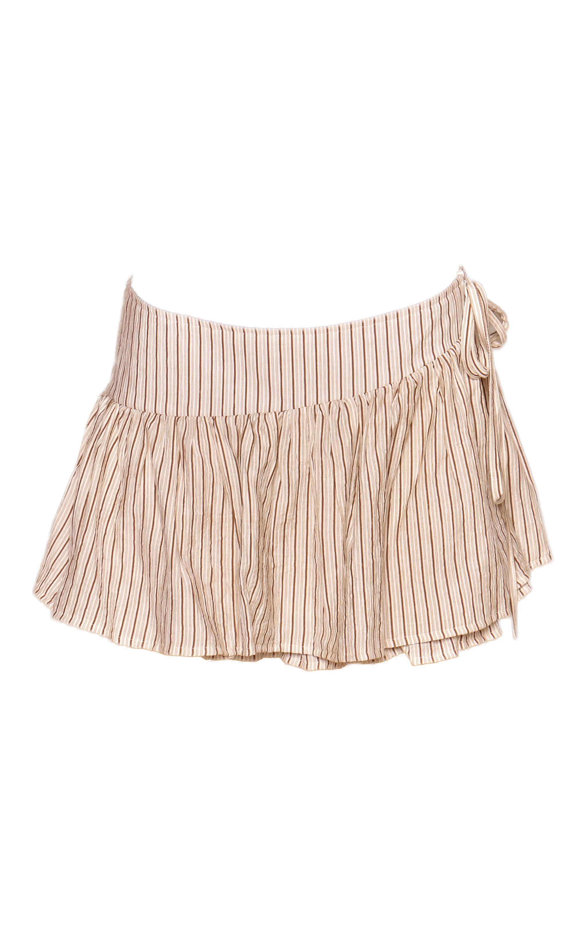 Stone Stripe Woven Tie Waist Mini Skirt  image 6