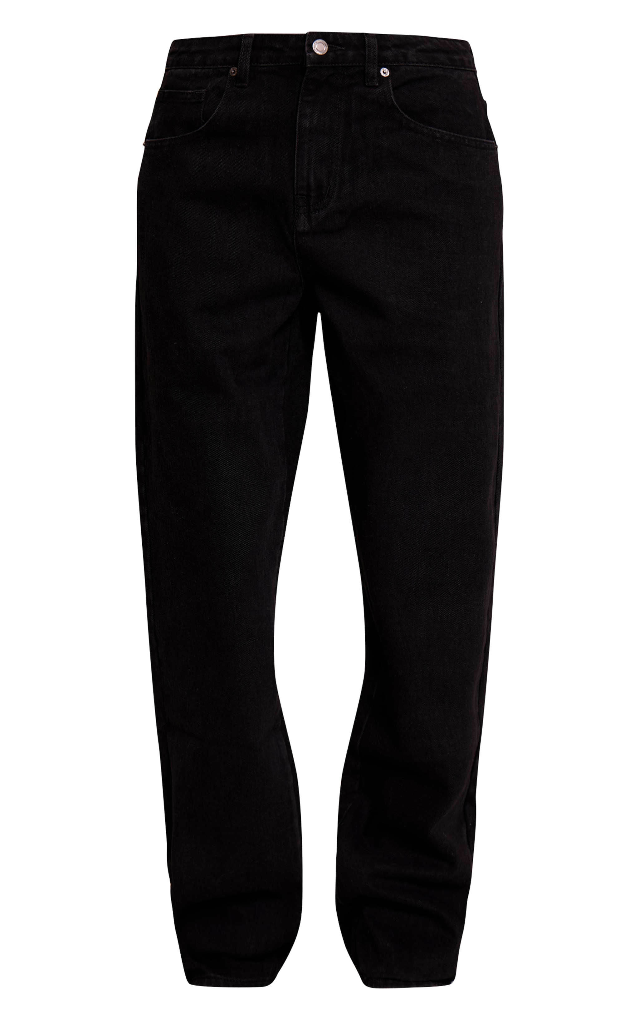 PRETTYLITTLETHING Washed Black High Waist Boyfriend Jean image 5