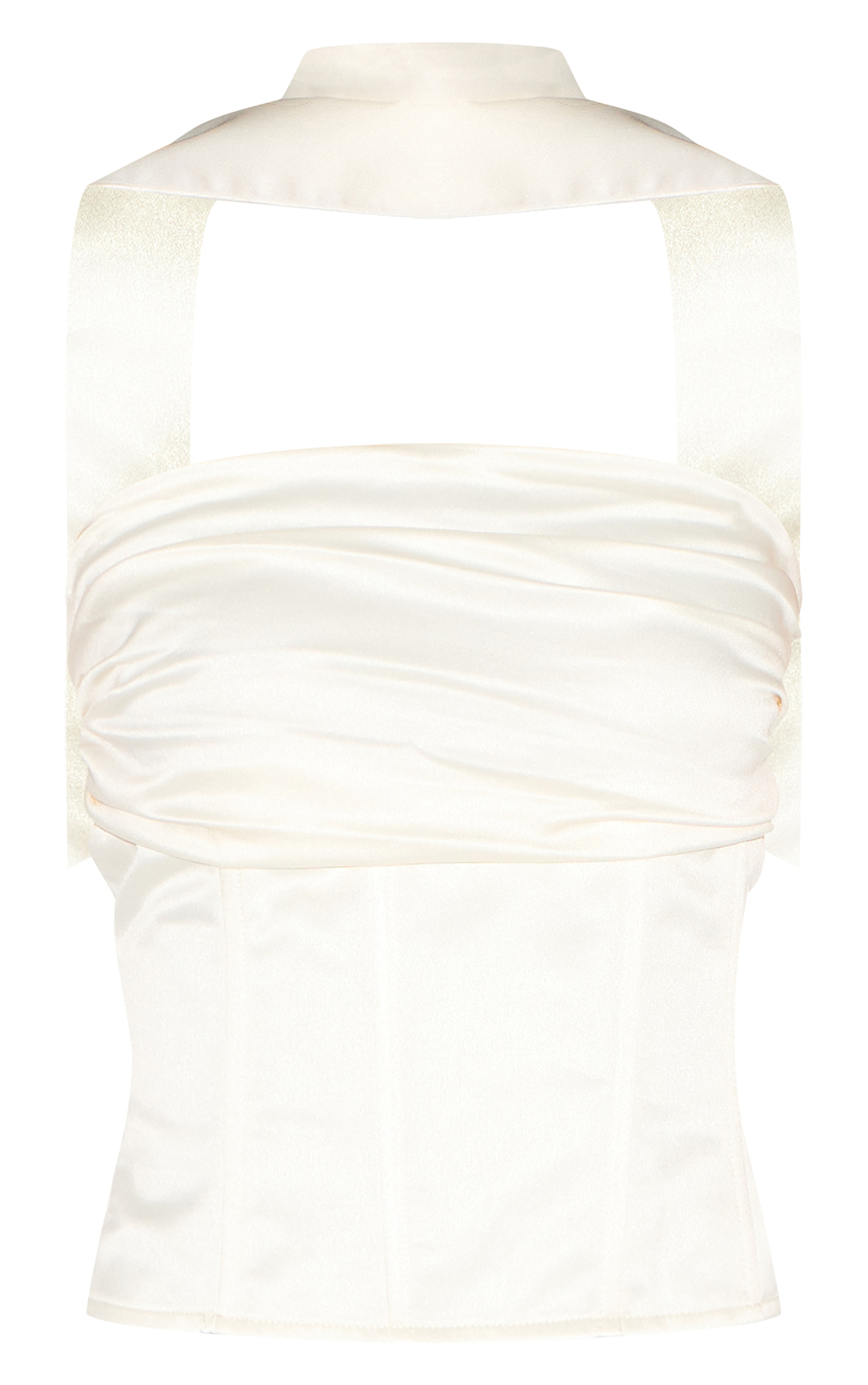 Corset crème froncé à foulard image 5