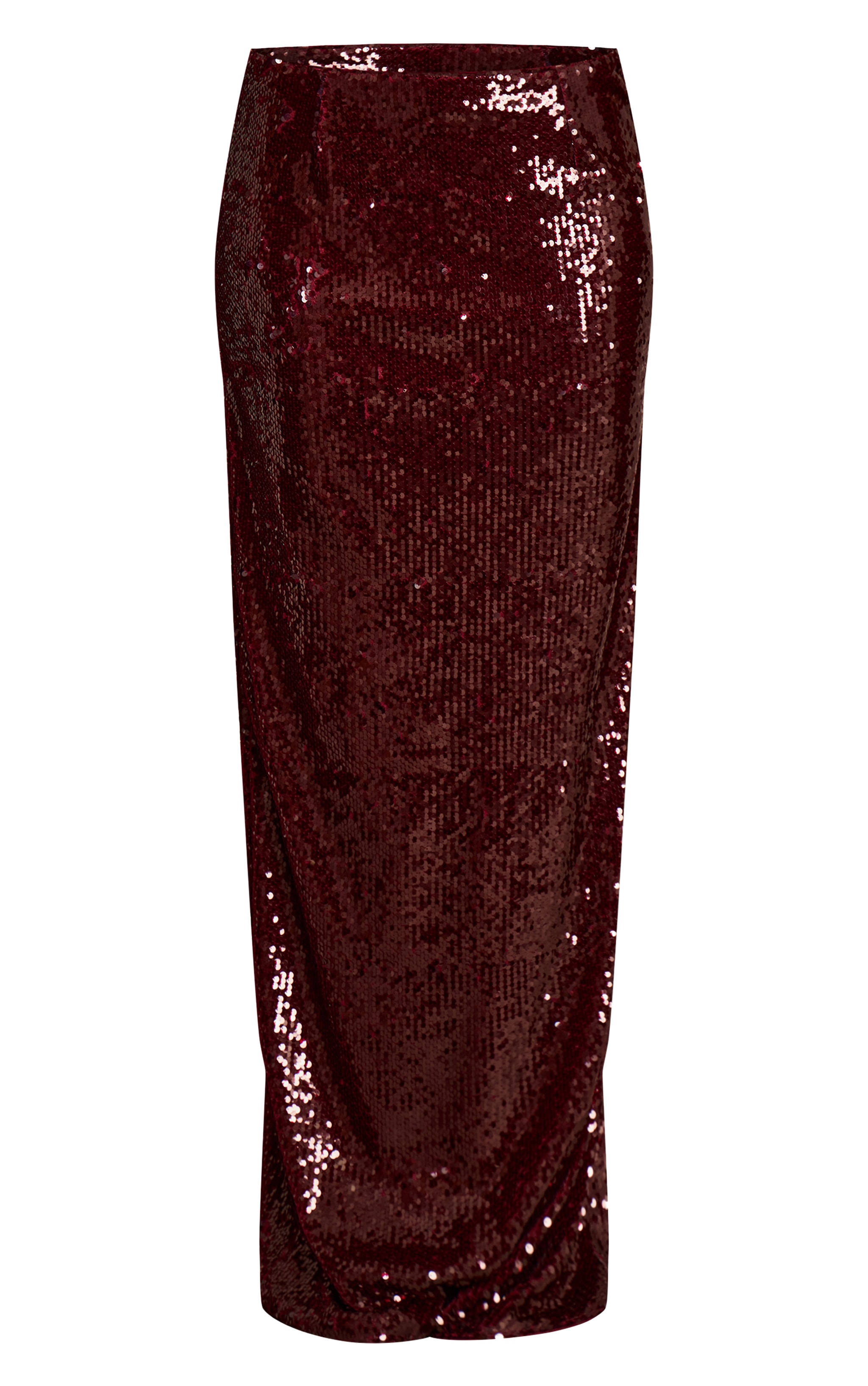 Jupe longue bordeaux à sequins image 5