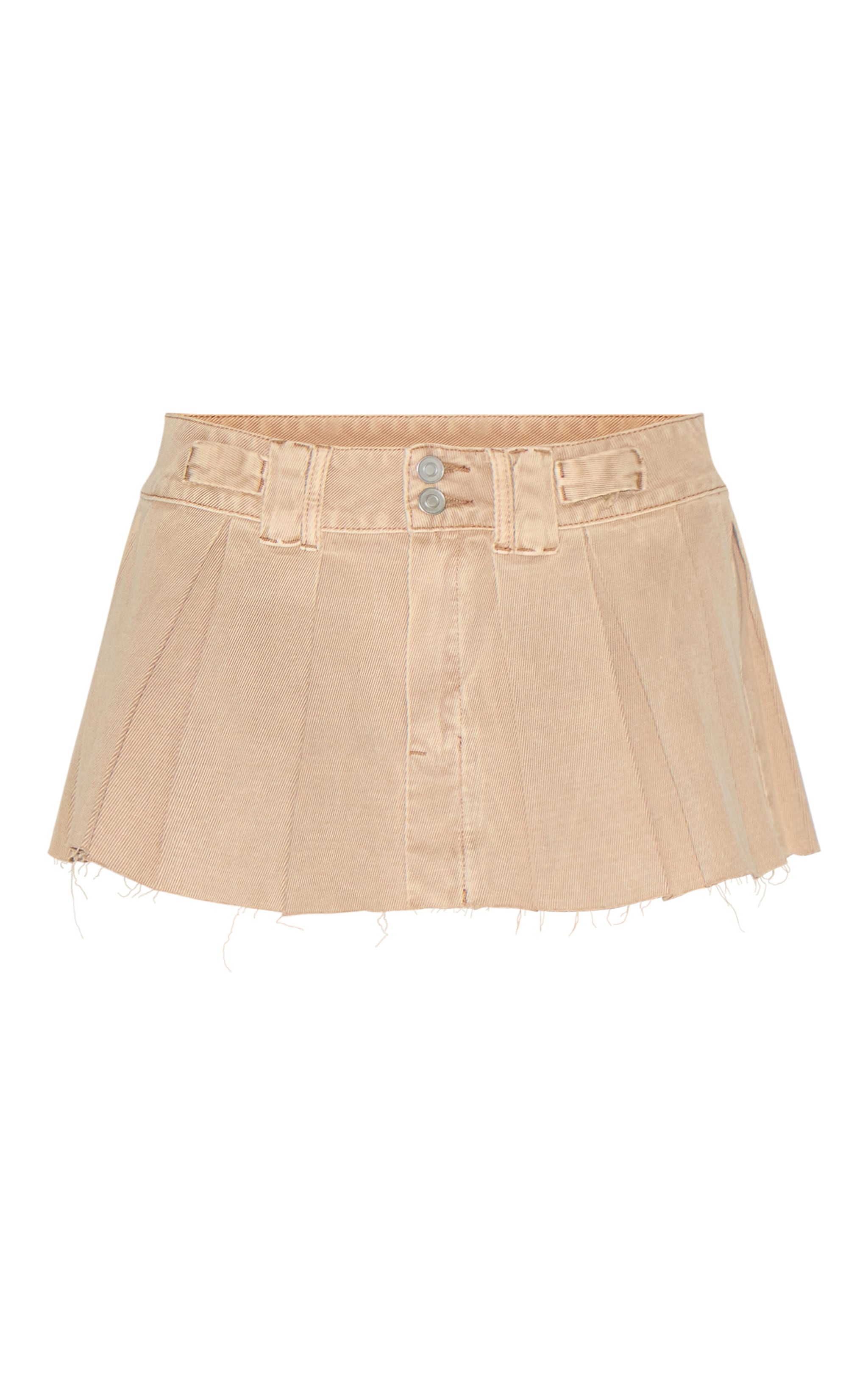 【Anyone more】Direc corduroy pleated mini skirt MANGO Corduroy Pleated Mini-Skirt in Khaki | endource