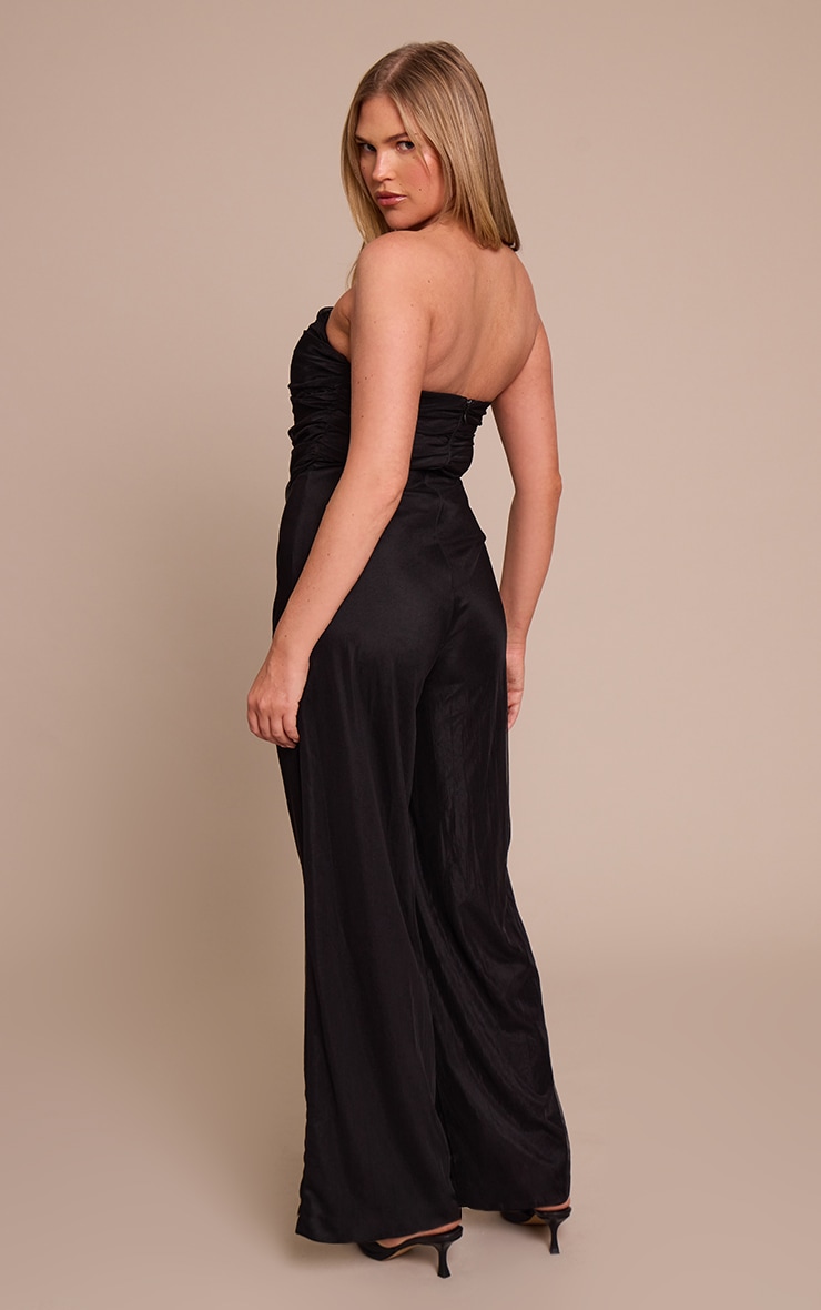 Shape Black Bandeau Mesh Corset Jumpsuit image 2