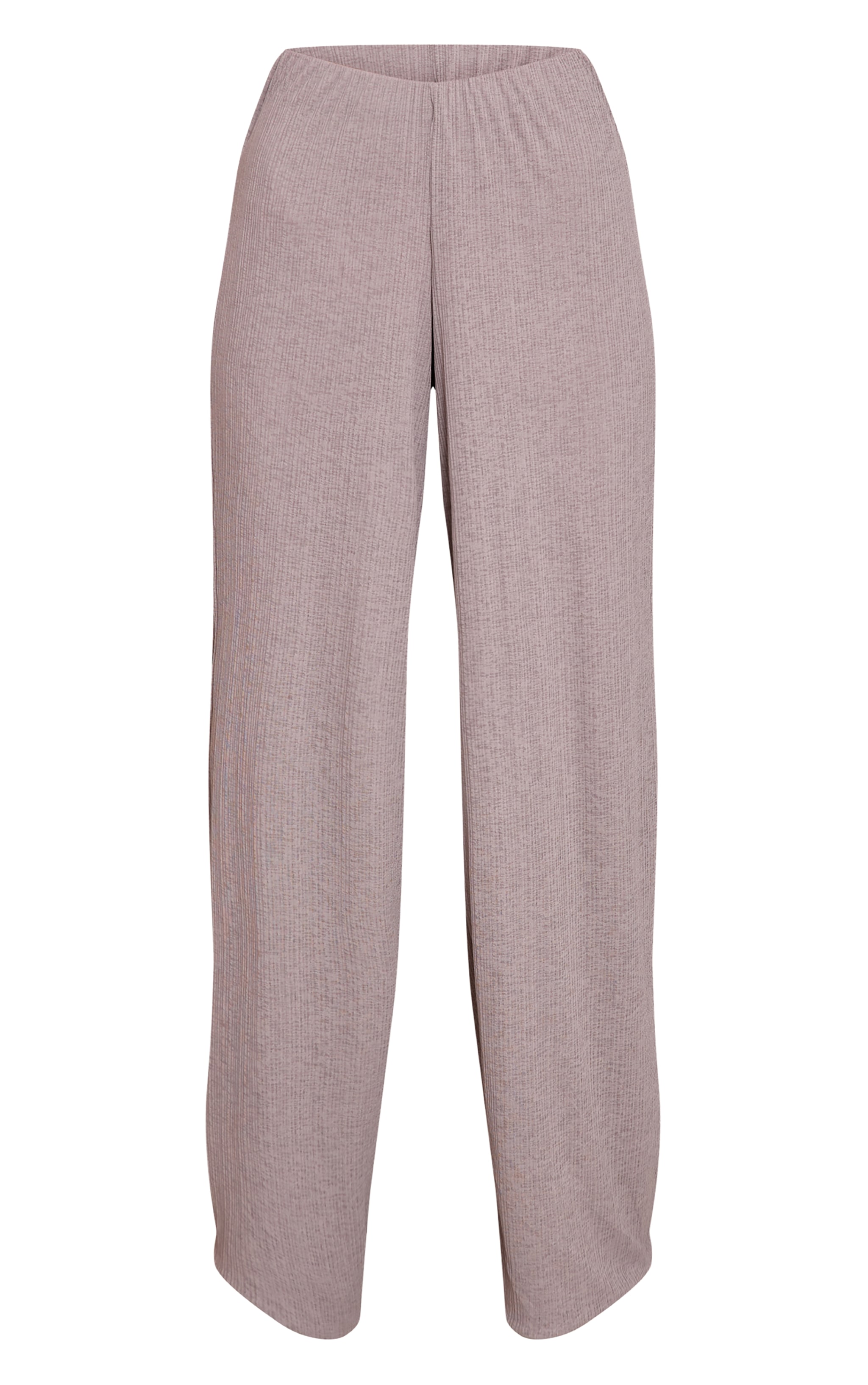 Grey Sheer Textured Wide Leg Pants image 5