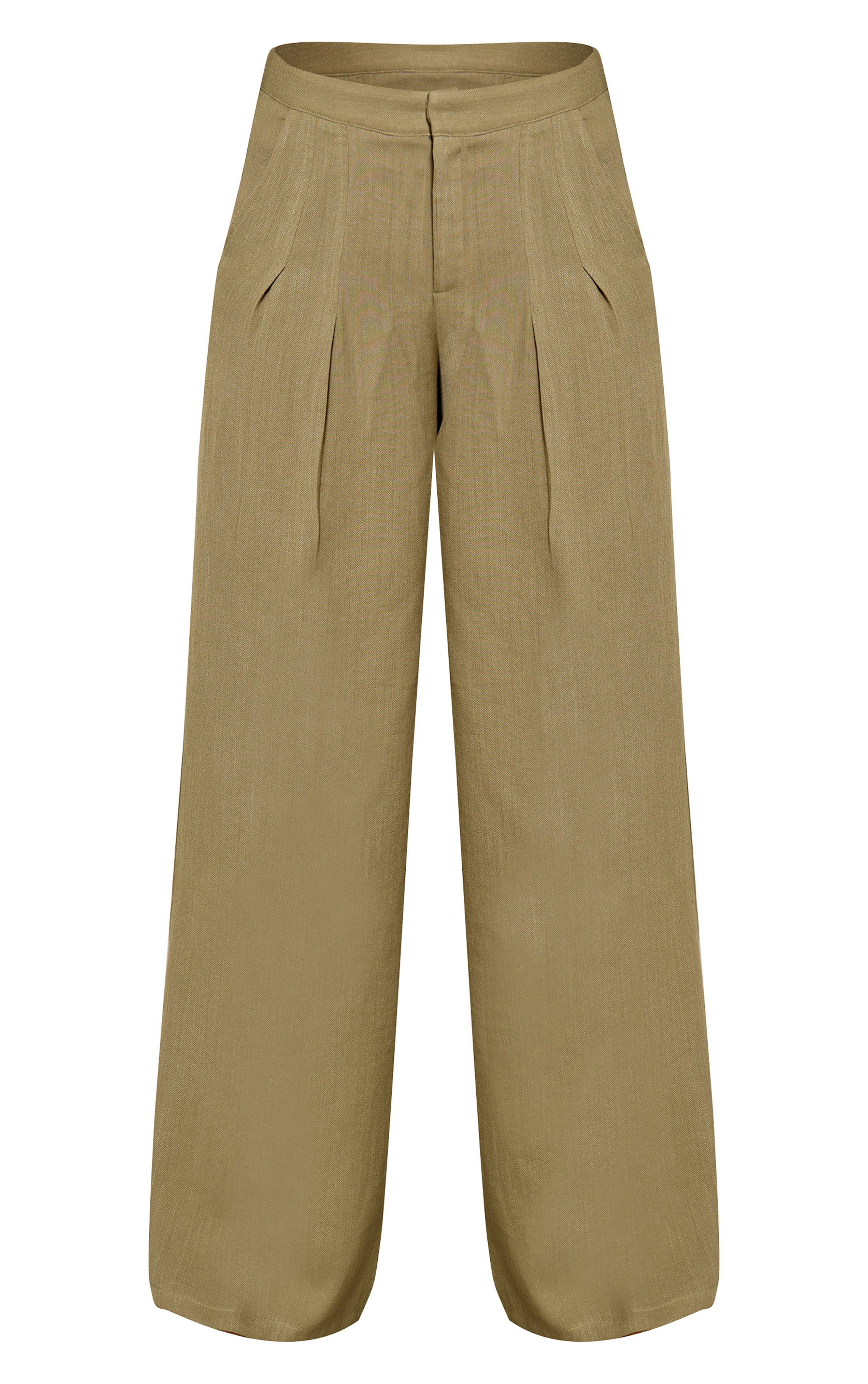 Pantalon texturé vert sauge plissé image 5