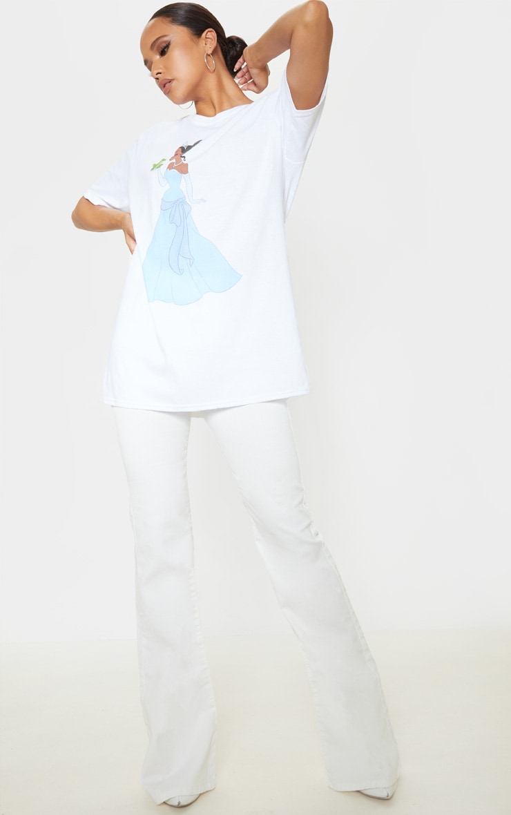 Tee-shirt oversize blanc Disney à imprimé La Princesse et la Grenouille image 4