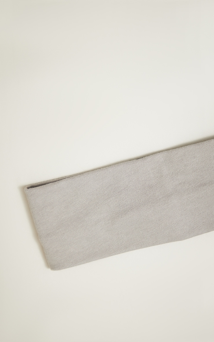 Light Grey Wide Jersey Headband image 3