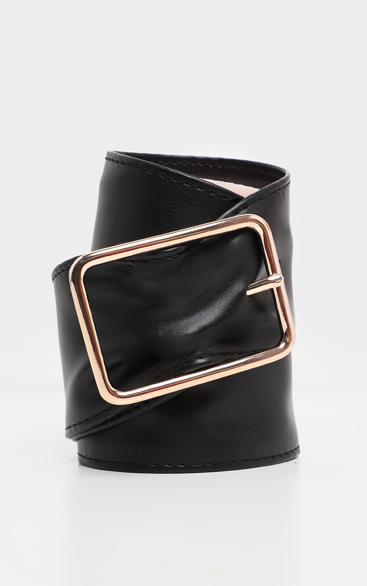 Black PU Wide Soft Belt