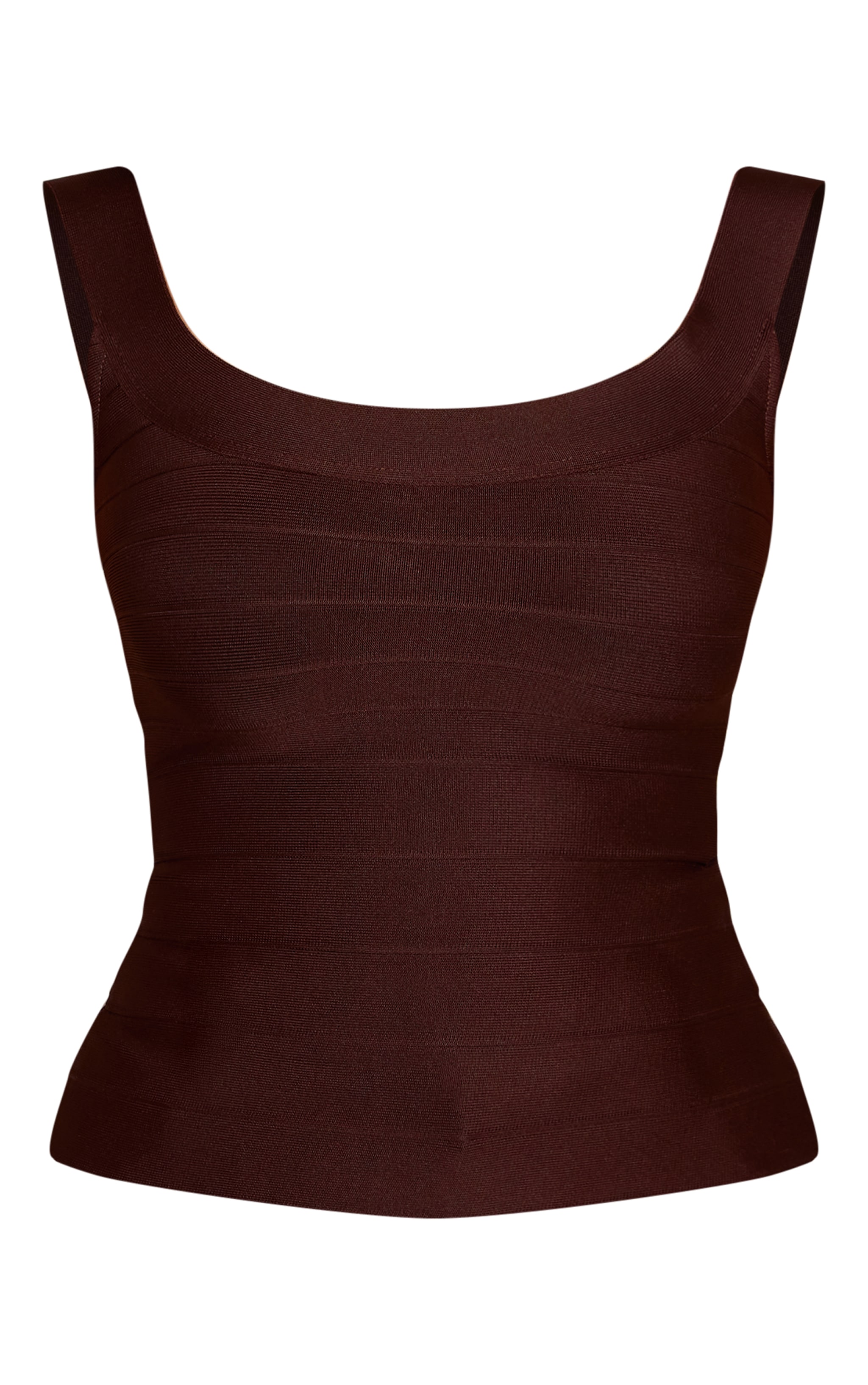 Shape Chocolate Bandage Scoop Neck Top  image 5