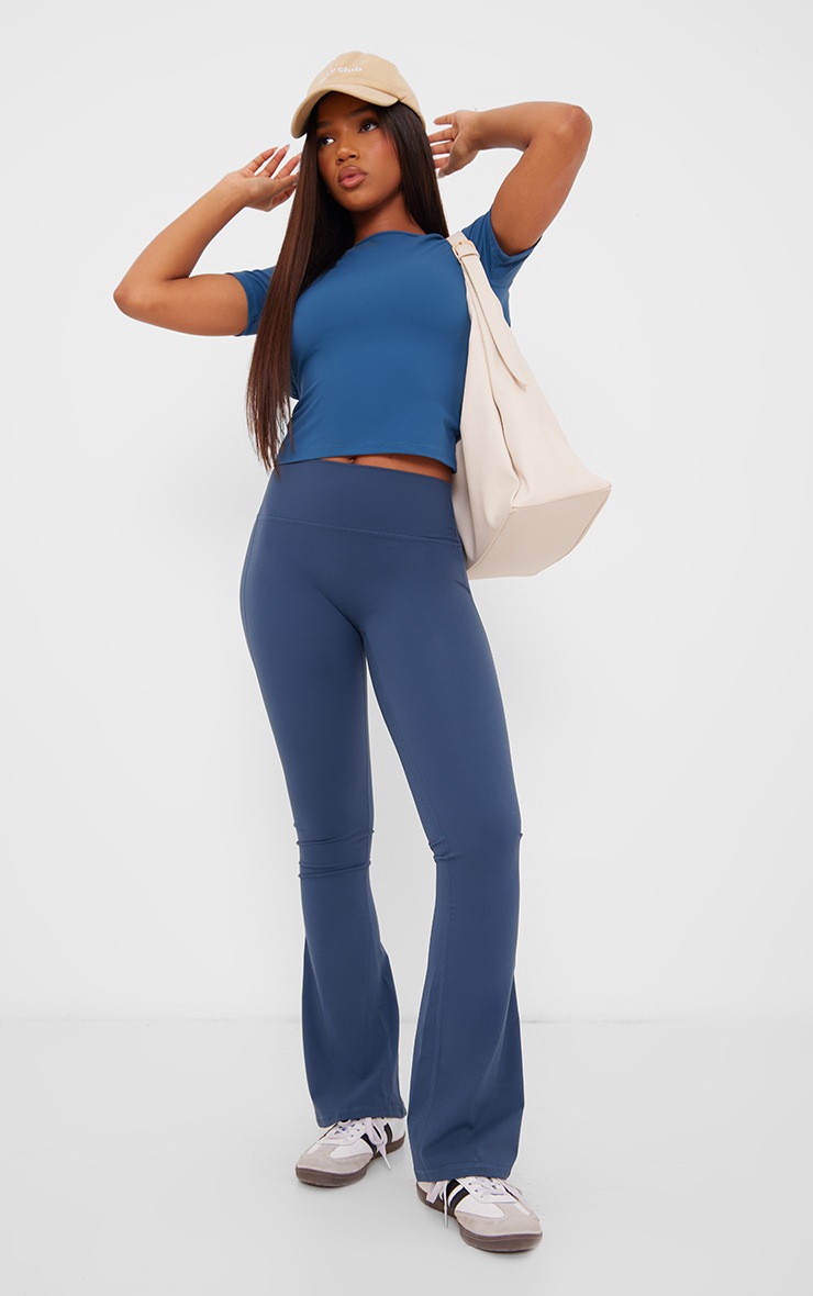 Petrol Cap Sleeve Backless Longline Contour Sculpt Crop Top image 3