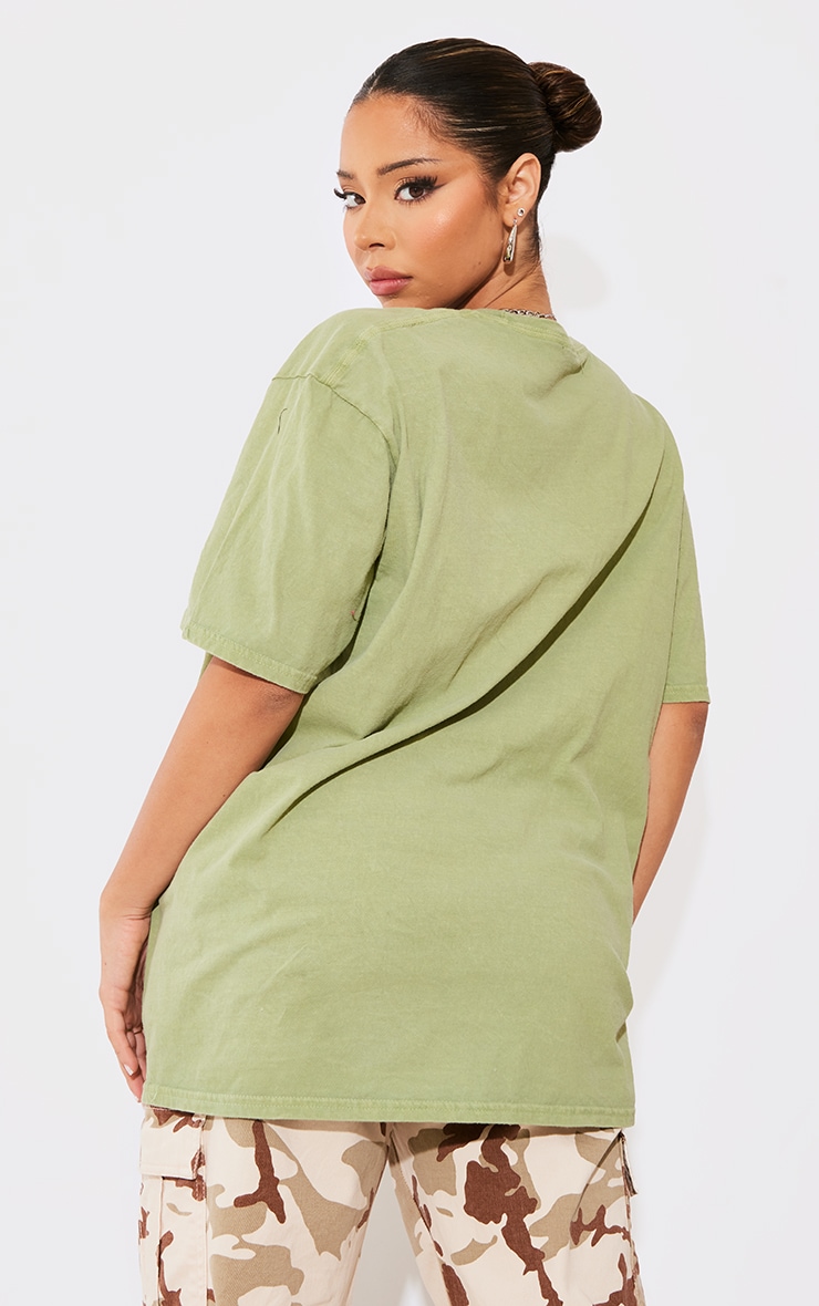 Khaki Worldwide Washed Oversized Tshirt image 2