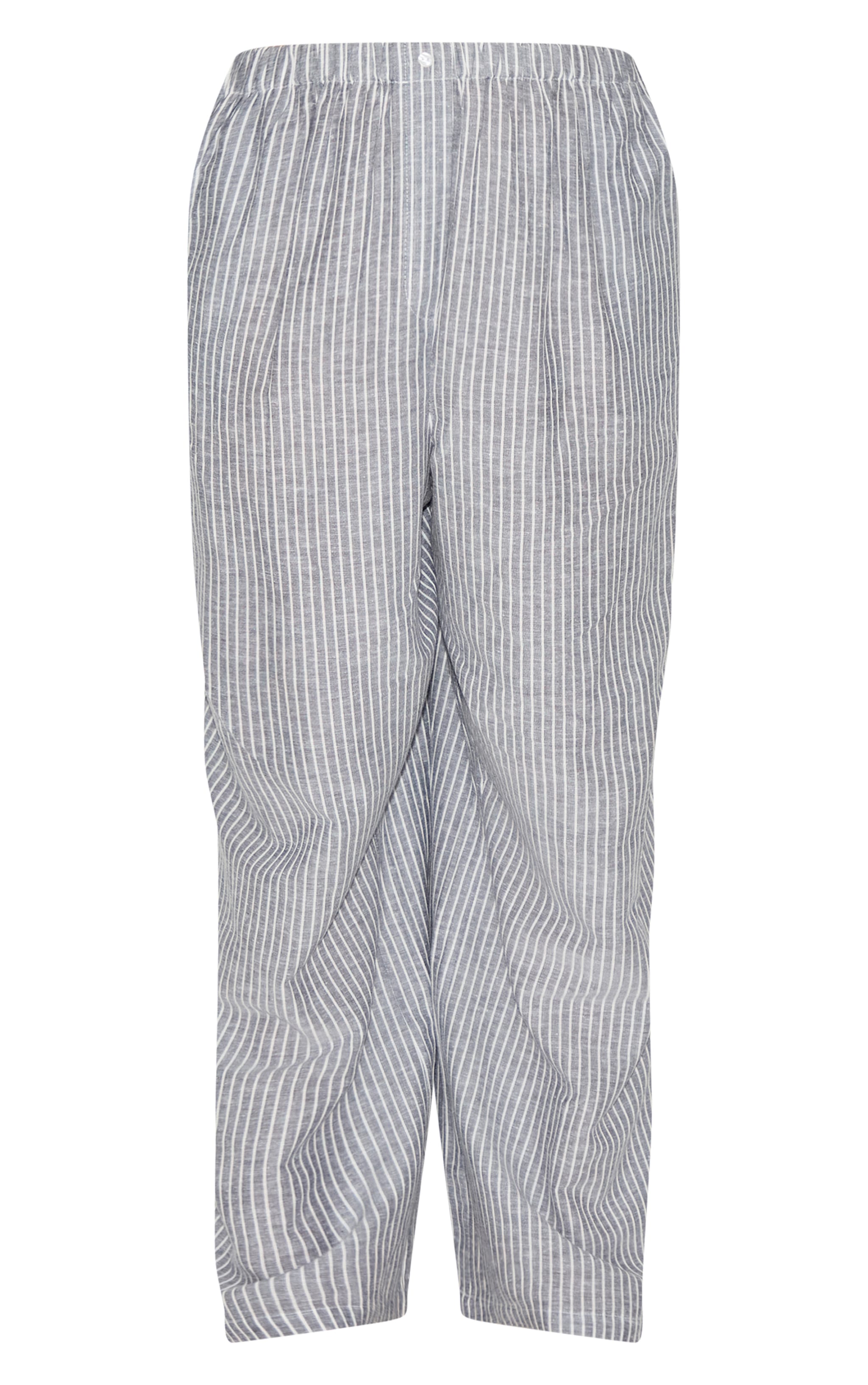 Plus Grey Striped Slouchy Pants image 5