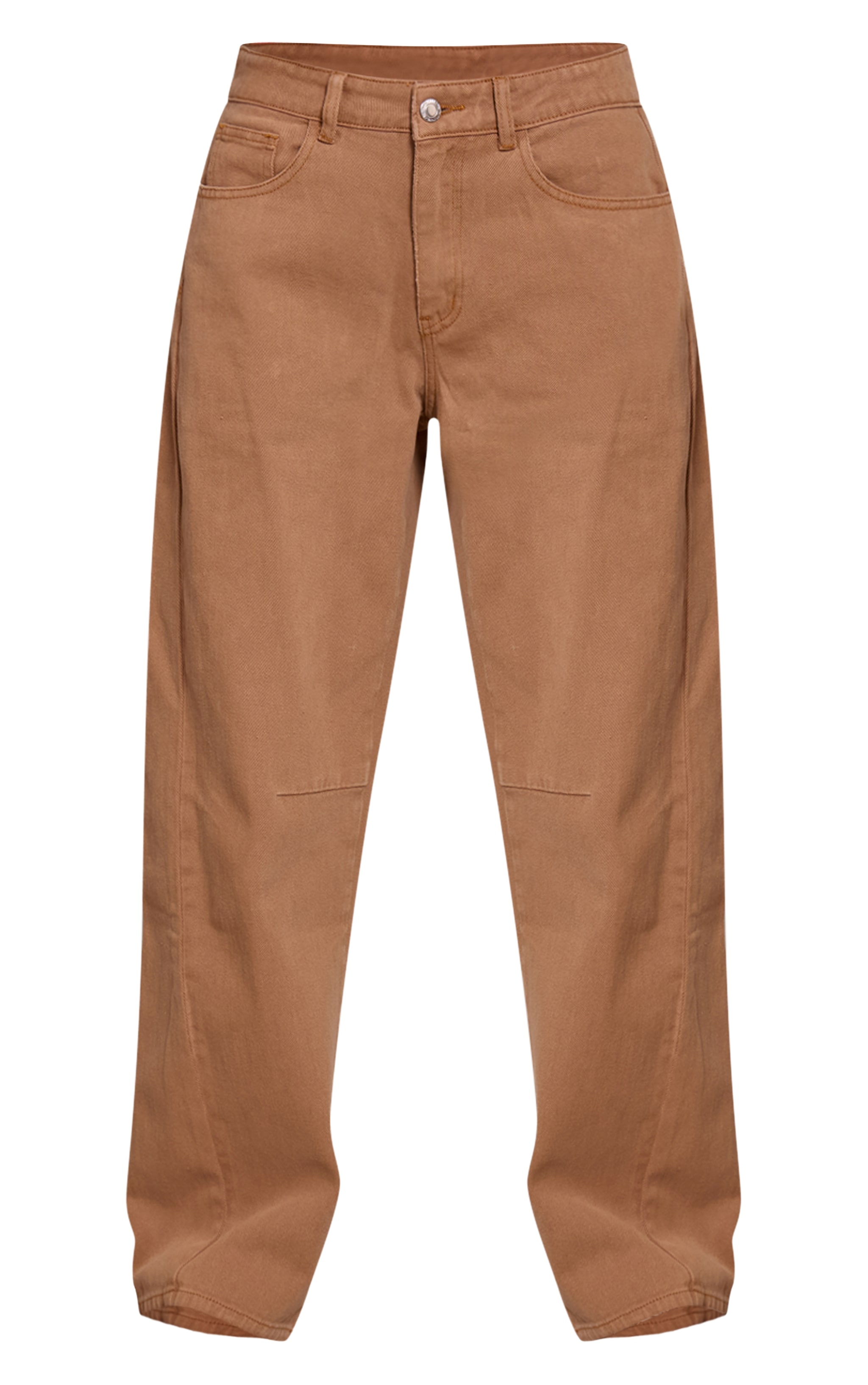 Toffee Seam Detail Low Rise Barrel Jeans image 5