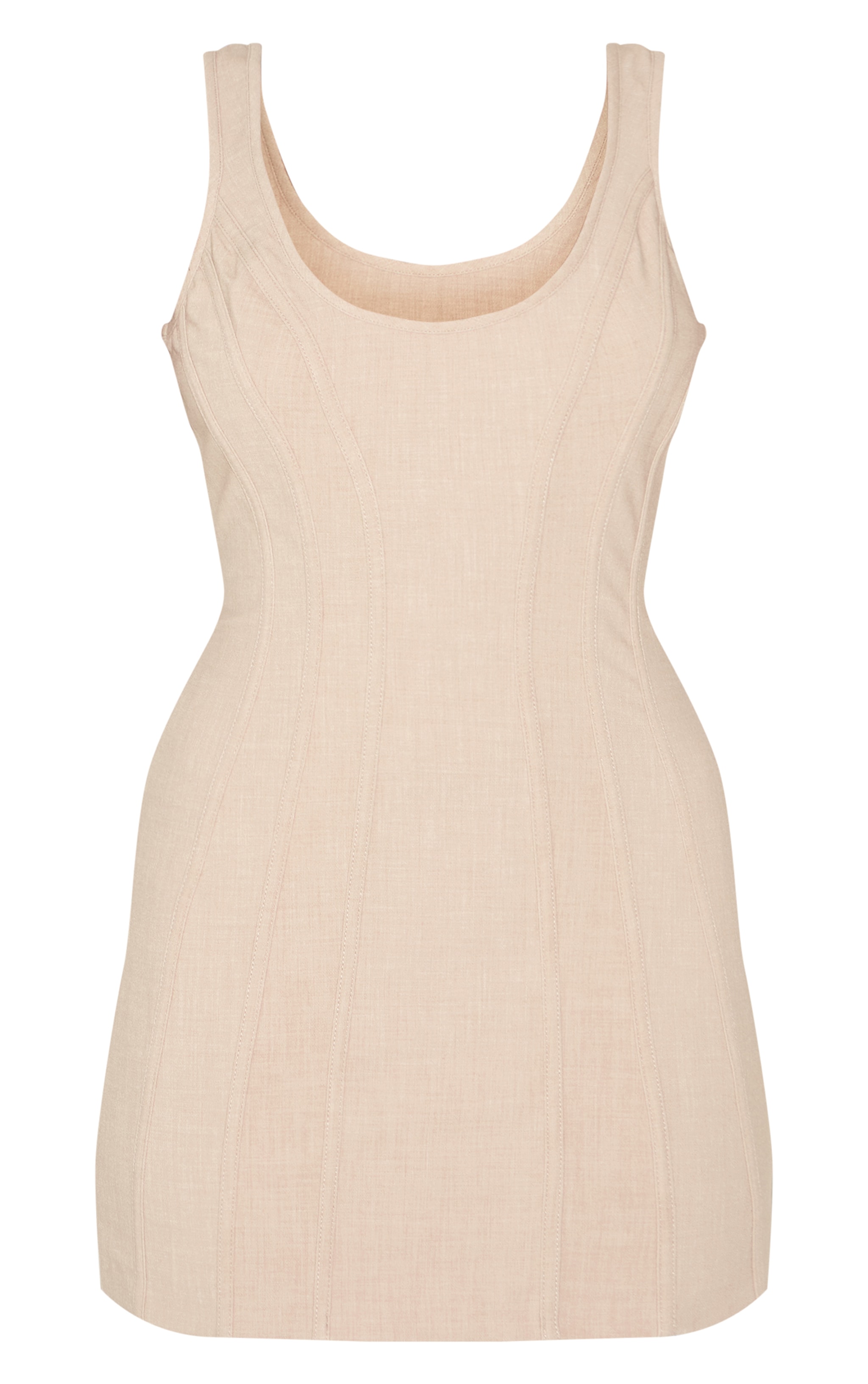 Chestnut Woven Corset Detail Mini Dress image 5
