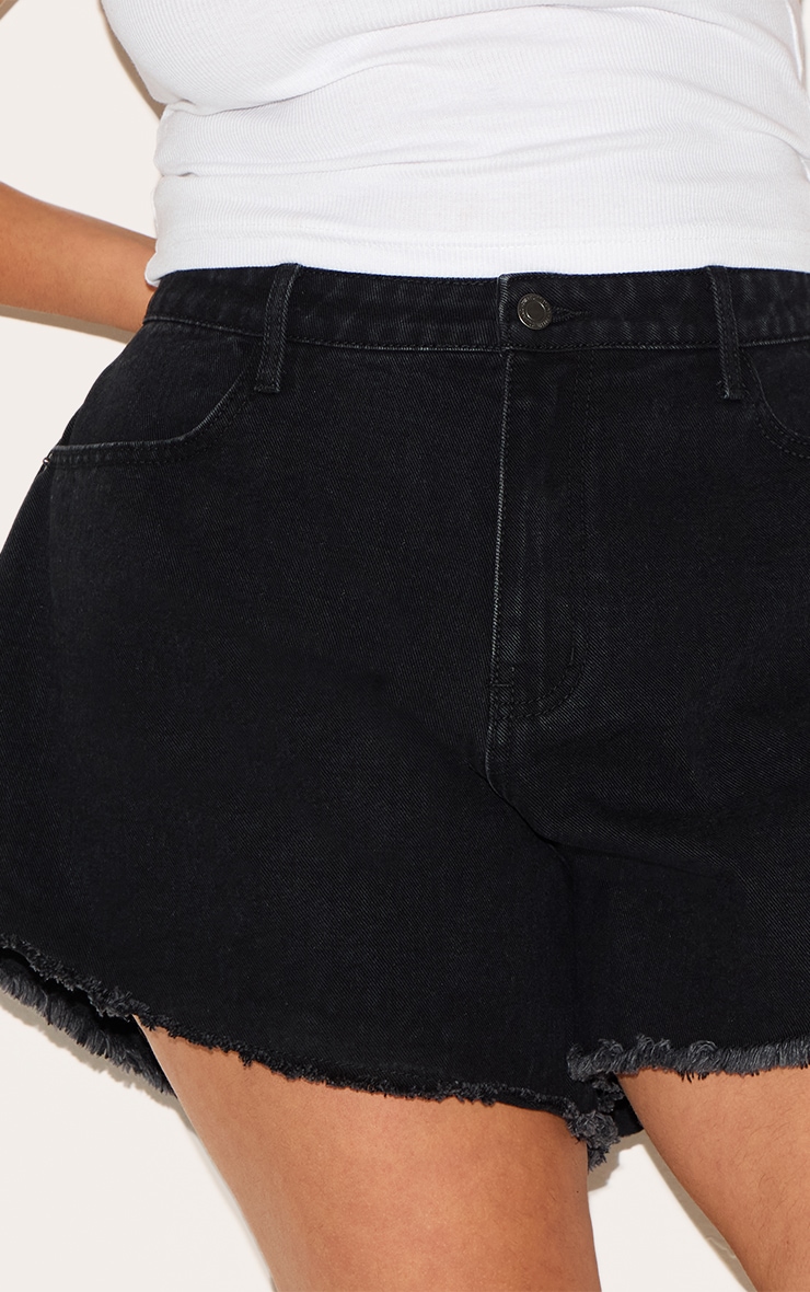 Plus Short fluide en jean noir image 5
