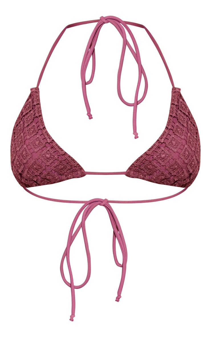 TRIANGLE BIKINI TOP WITH KNOT FRONT JUST COASTING