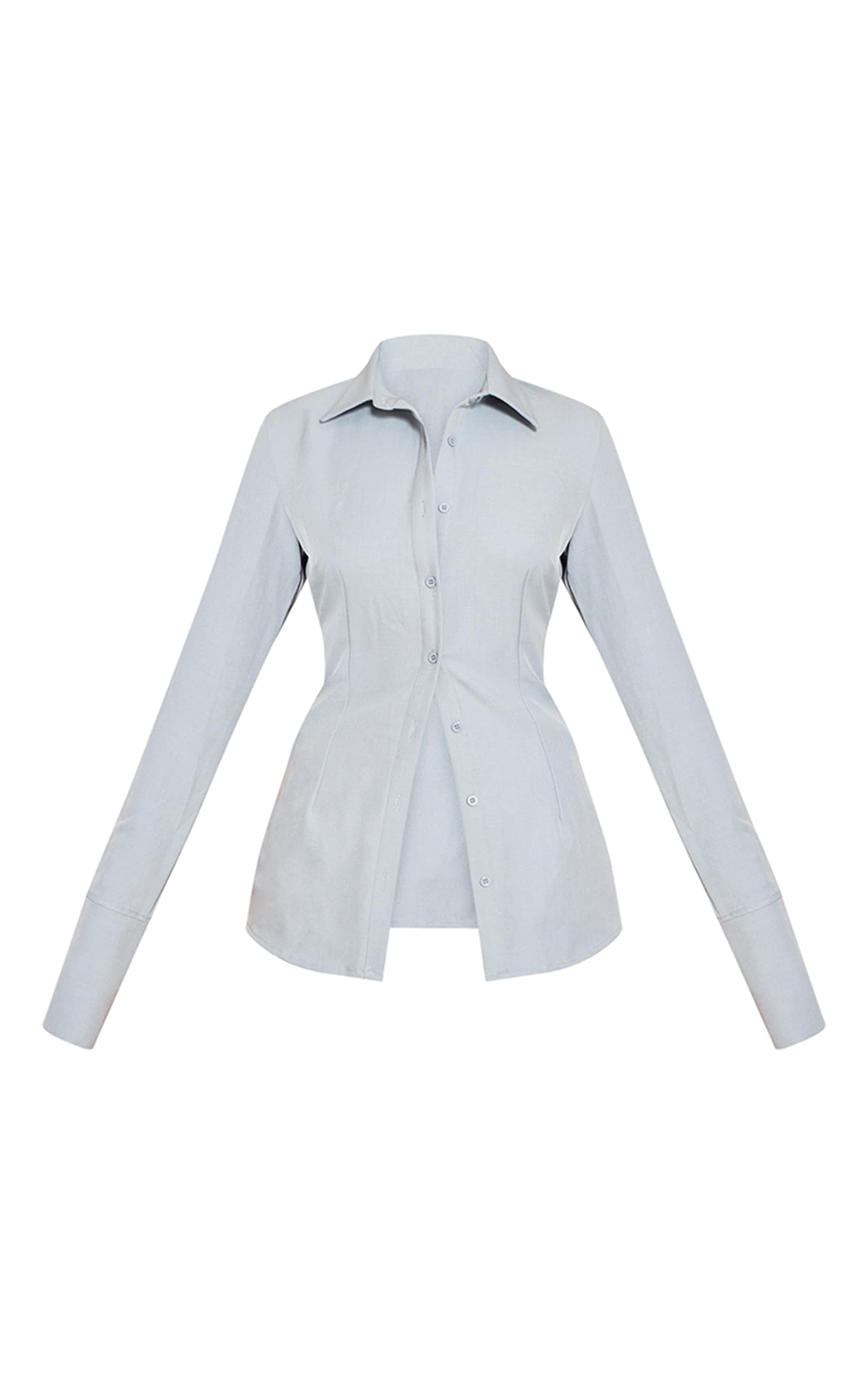 Chemise ajustée tissée bleu ciel image 5