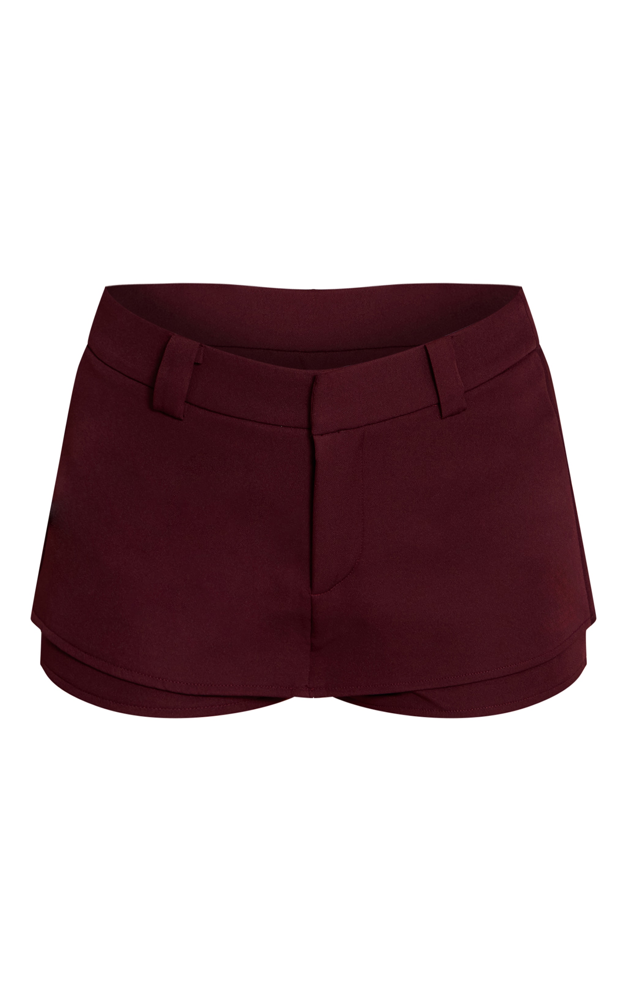 Jupe-short de tailleur tissée prune profond image 6