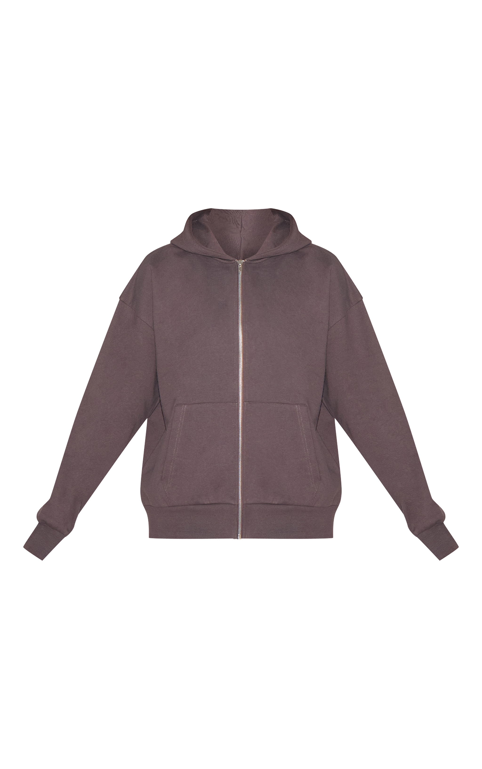 Charcoal Premium Zip Up Oversized Sweat Hoodie image 5