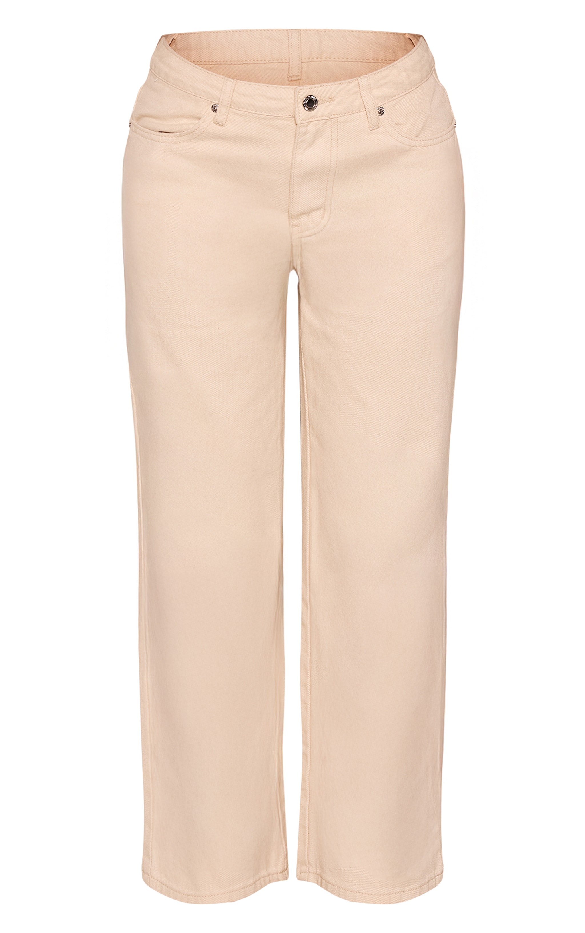 Petite Ecru Wide Leg Denim Jeans image 5