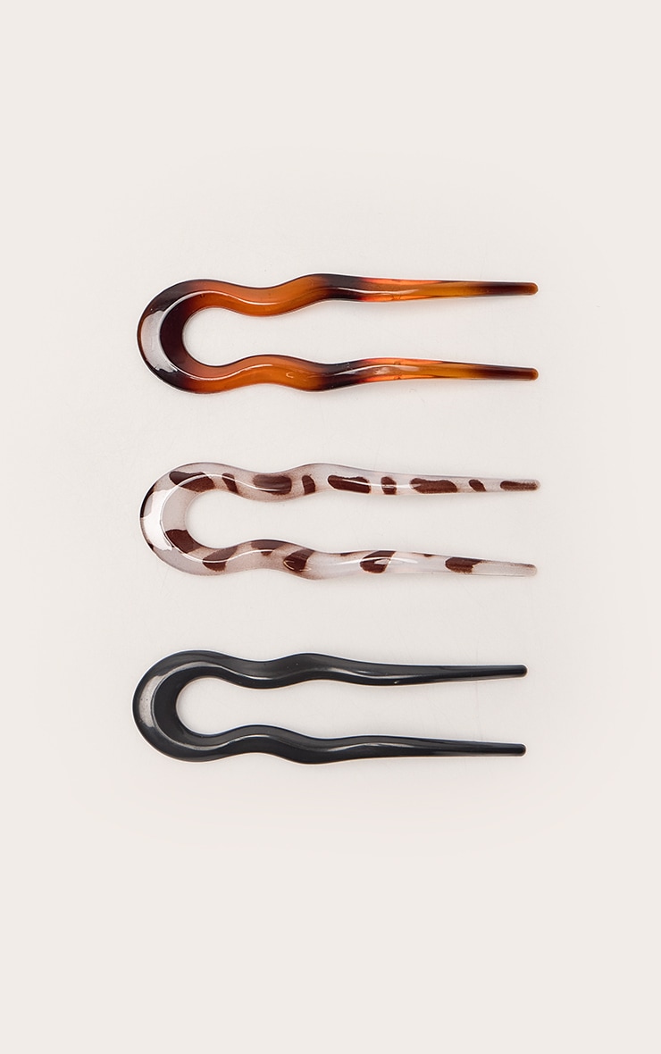 Tortoiseshell Hair Slider Clip Multi Pack image 2