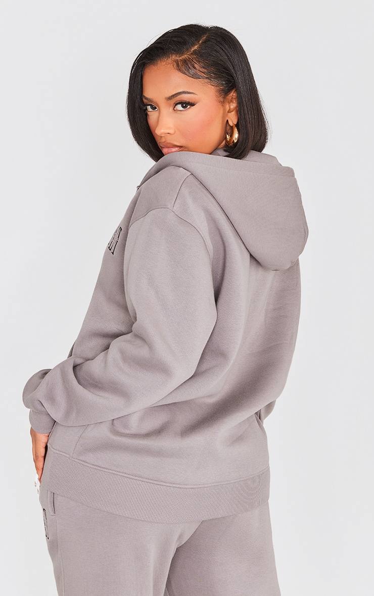PLT Shape Charcoal Embroidered Zip Through Hoodie | Shape PLT Shape Charcoal Embroidered Zip Through Hoodie | Shape