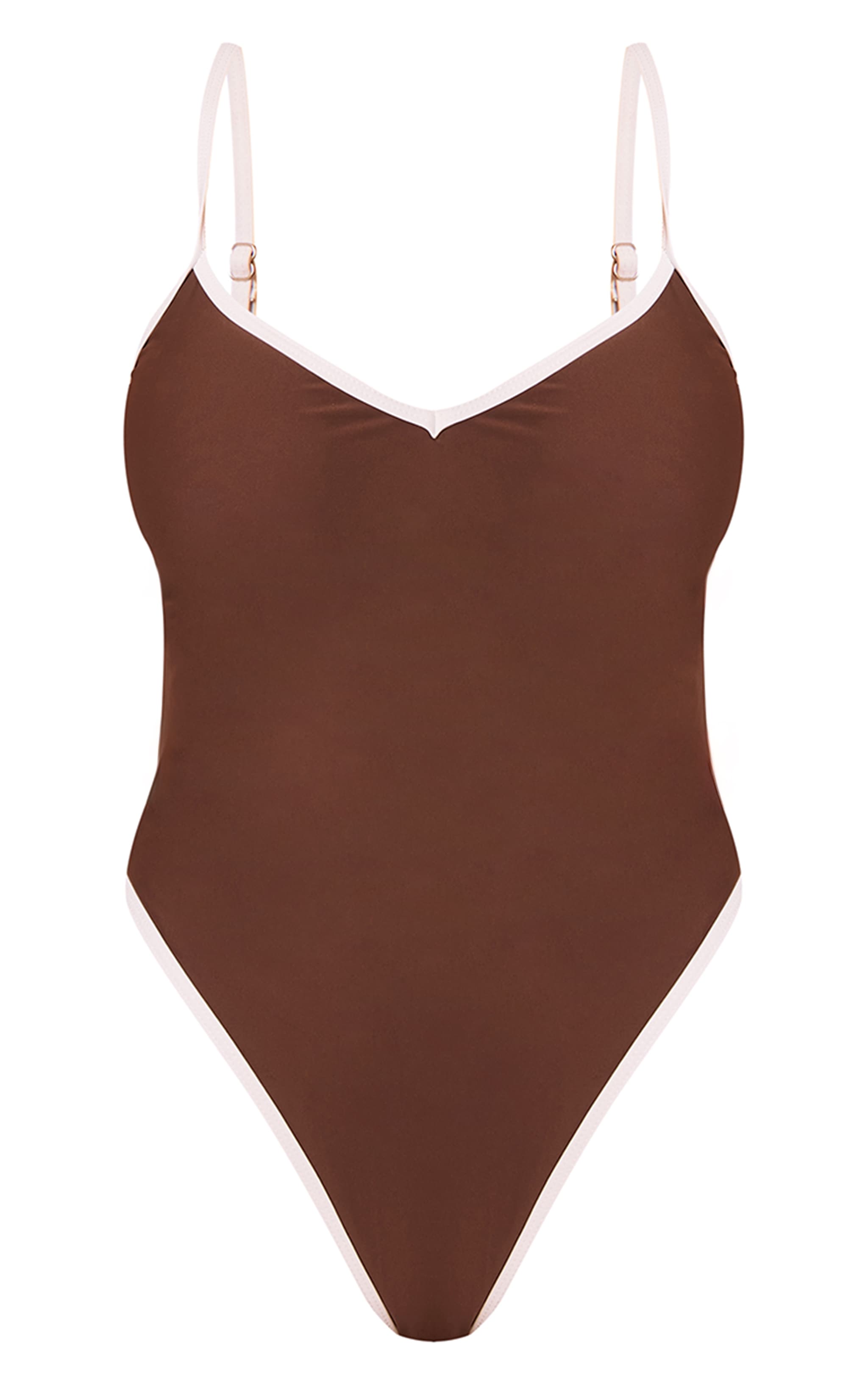 Shape Maillot de bain chocolat à lisérés contrastants image 5