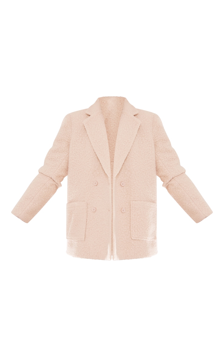 Oatmeal Boucle Tailored Blazer image 5