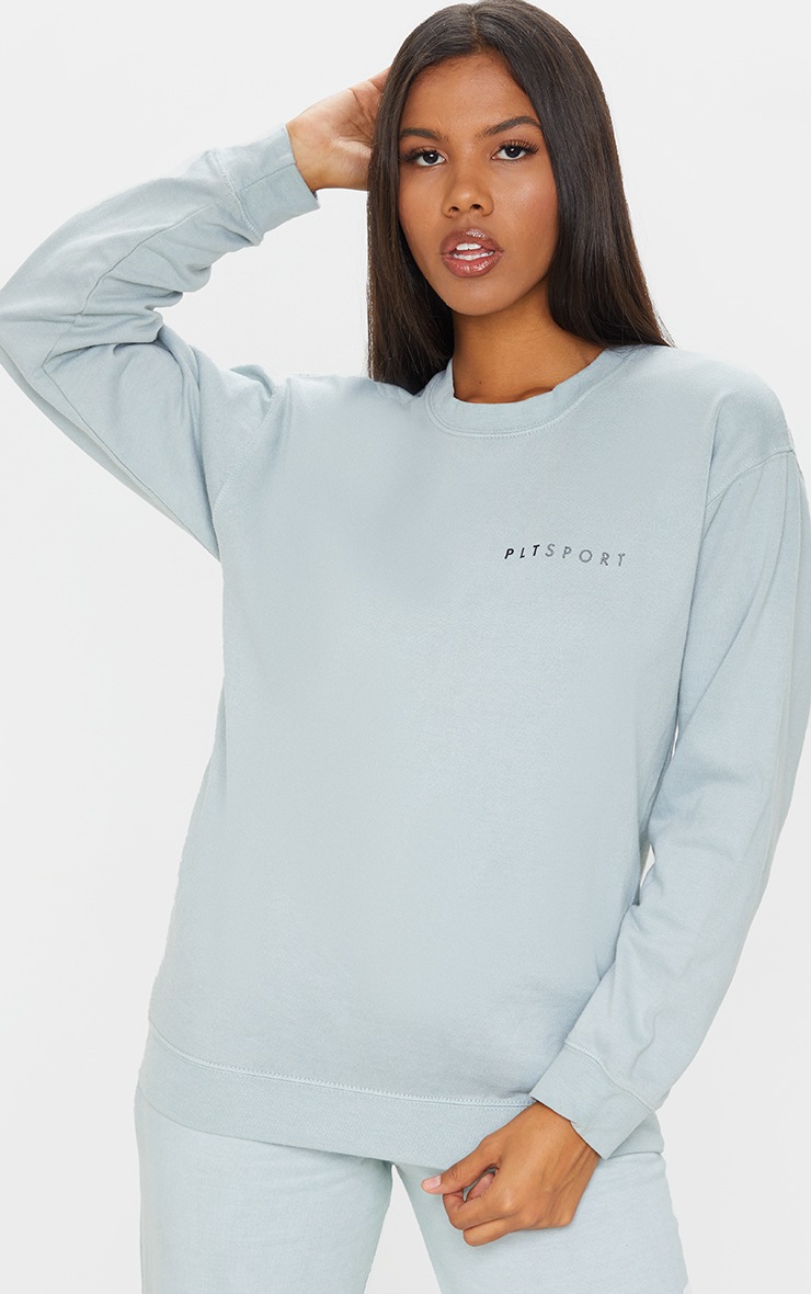 PRETTYLITTLETHING Green Sports Sweater