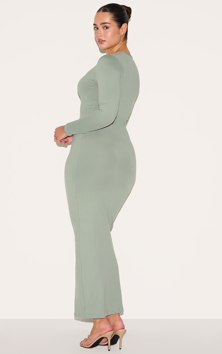 Shape Robe longue sculpt vert sauge à manches longues image 2
