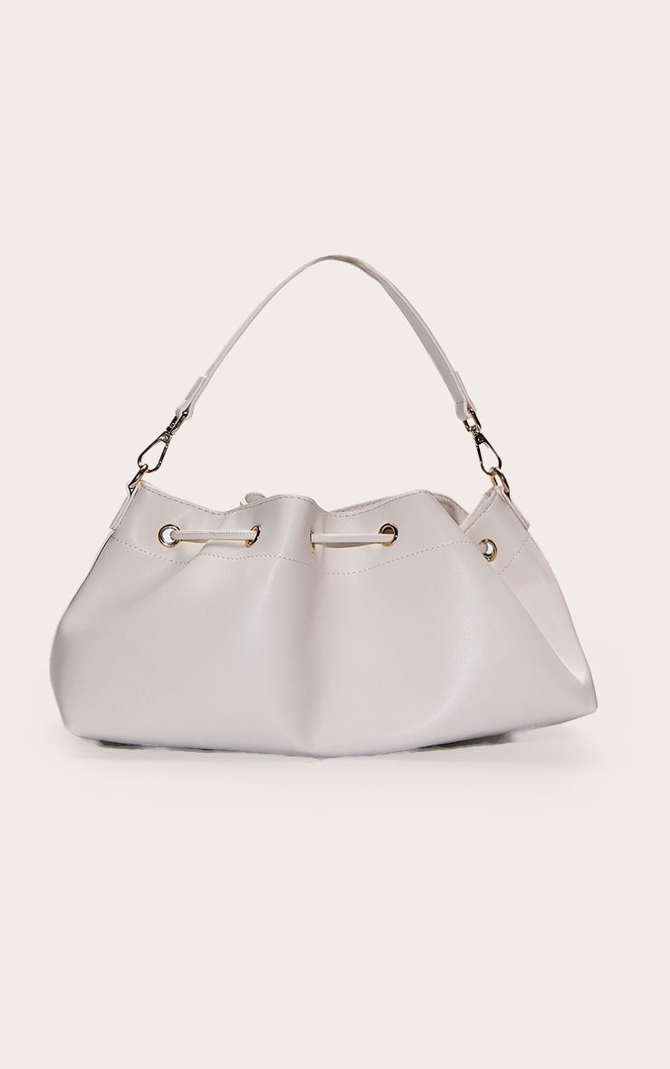 Cream Soft PU Drawstring Shoulder Bag image 4