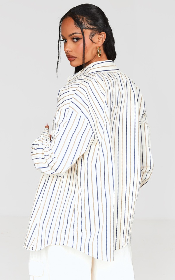 Pinstripe Wool and Lace Shirt