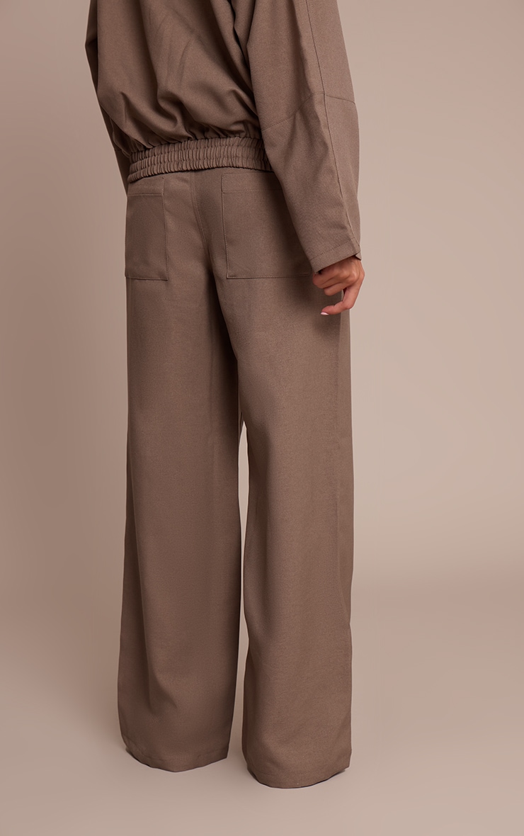 Grey Tailored Straight Leg Pants image 3