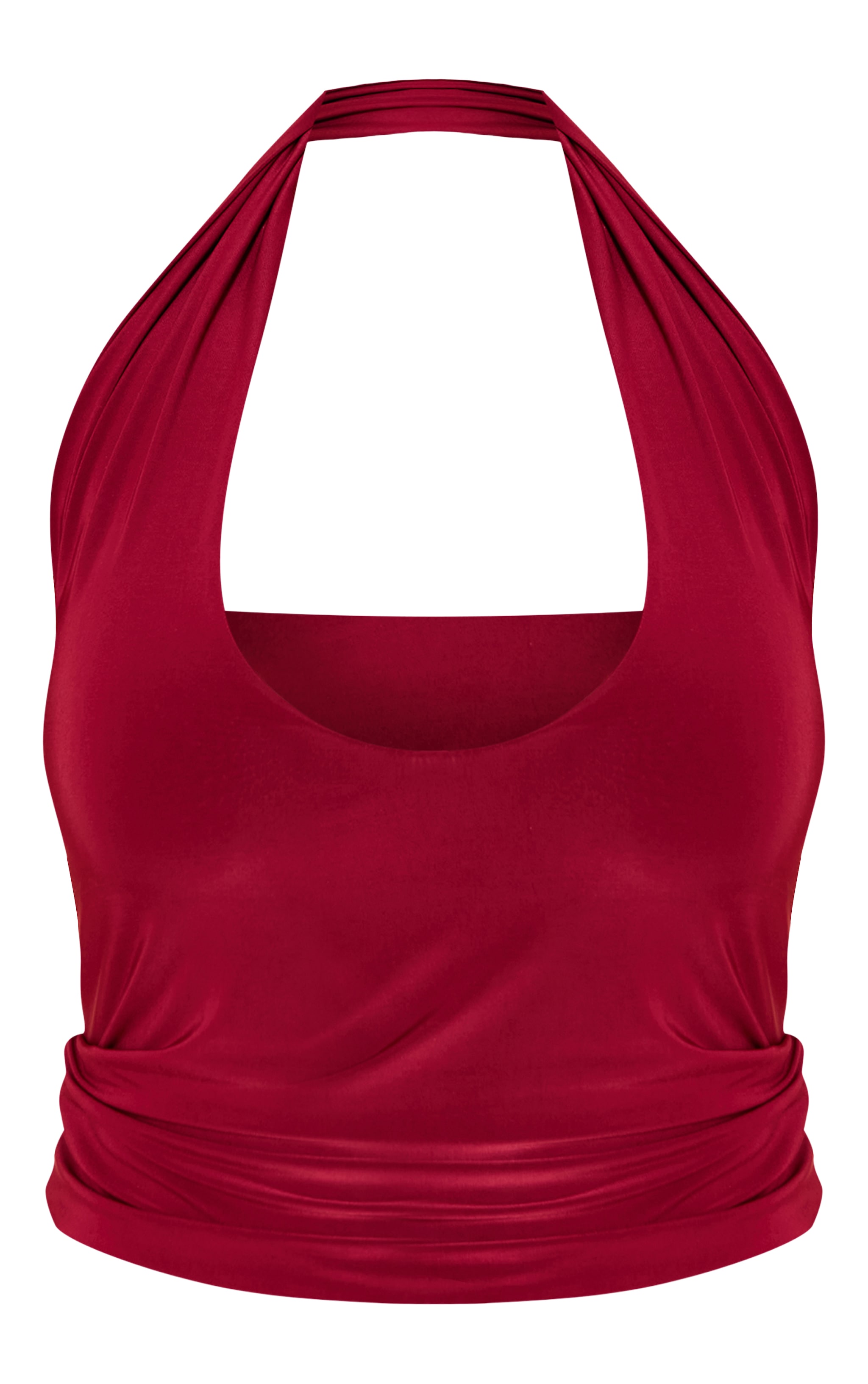 Shape Burgundy Slinky Halterneck Top image 5