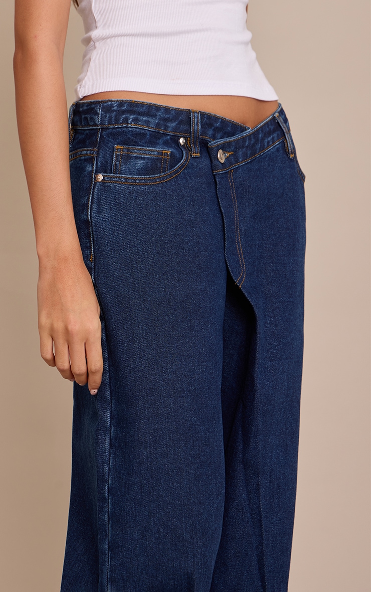 Indigo Extreme Asym Slouchy Wide Leg Jeans image 4