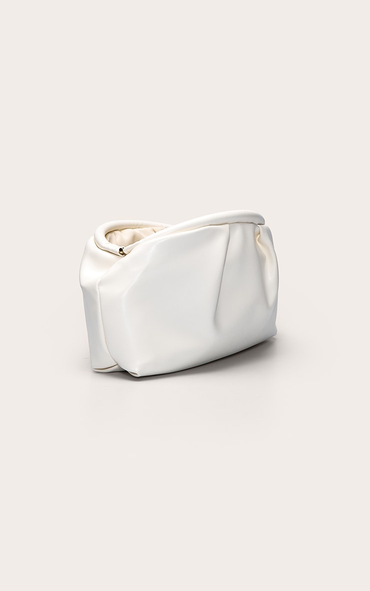 Cream Buttery PU Hard Handle Clutch Bag image 4
