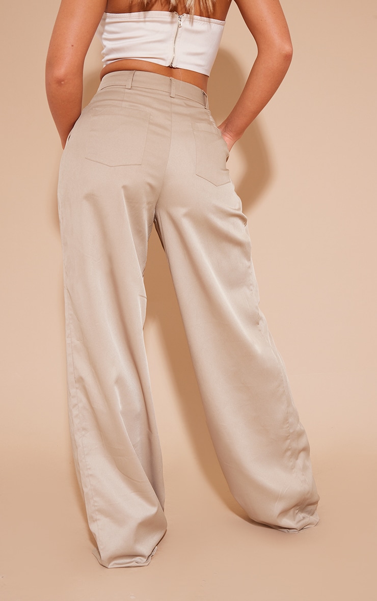 Sage Khaki Woven Wide Leg Pants image 3