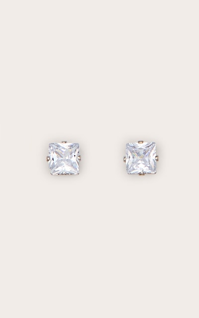 Valeane Silver Crystal Studs