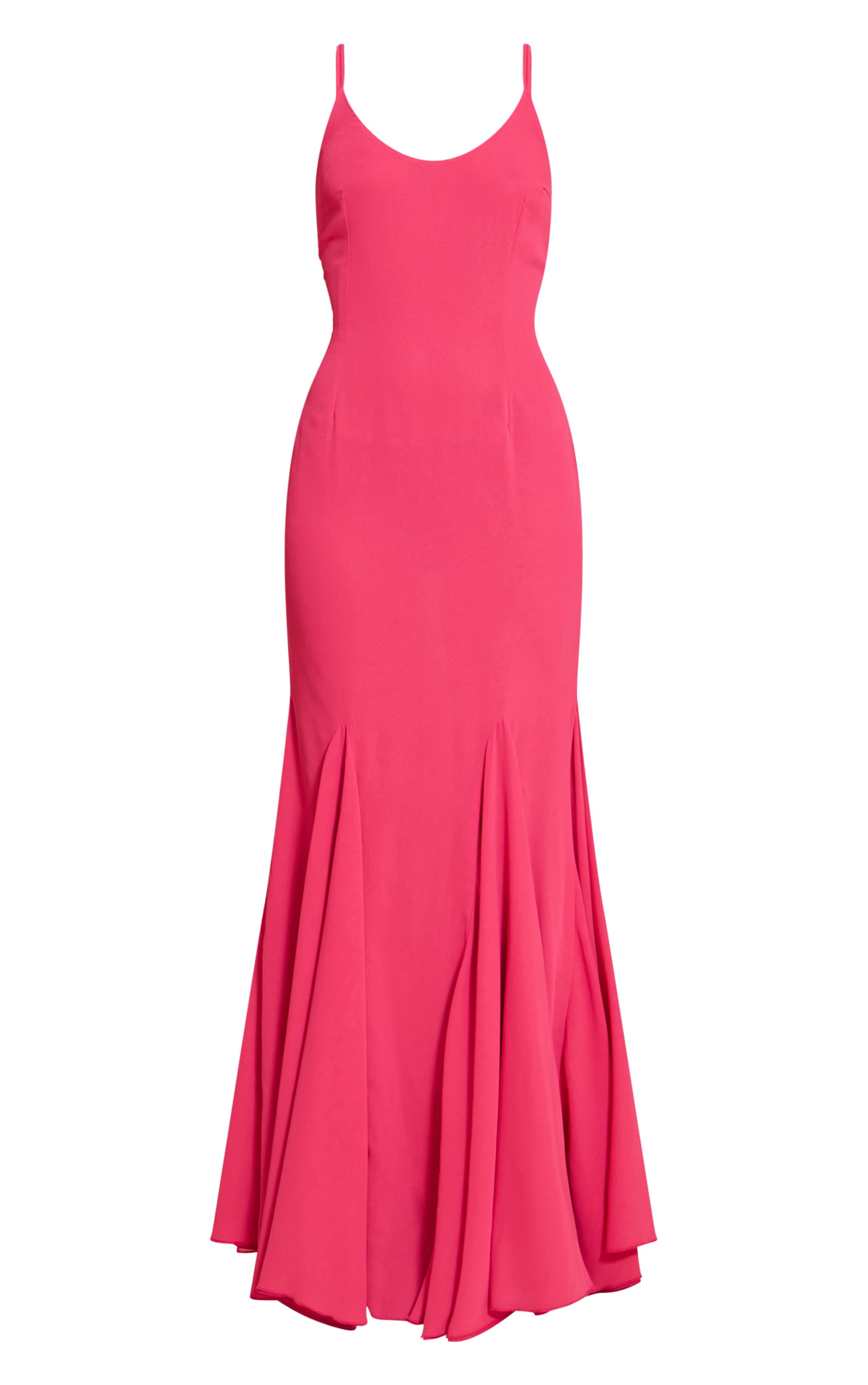 Tall Fuschia Chiffon Scoop Neck Cowl Back Sleeveless Maxi Dress image 5