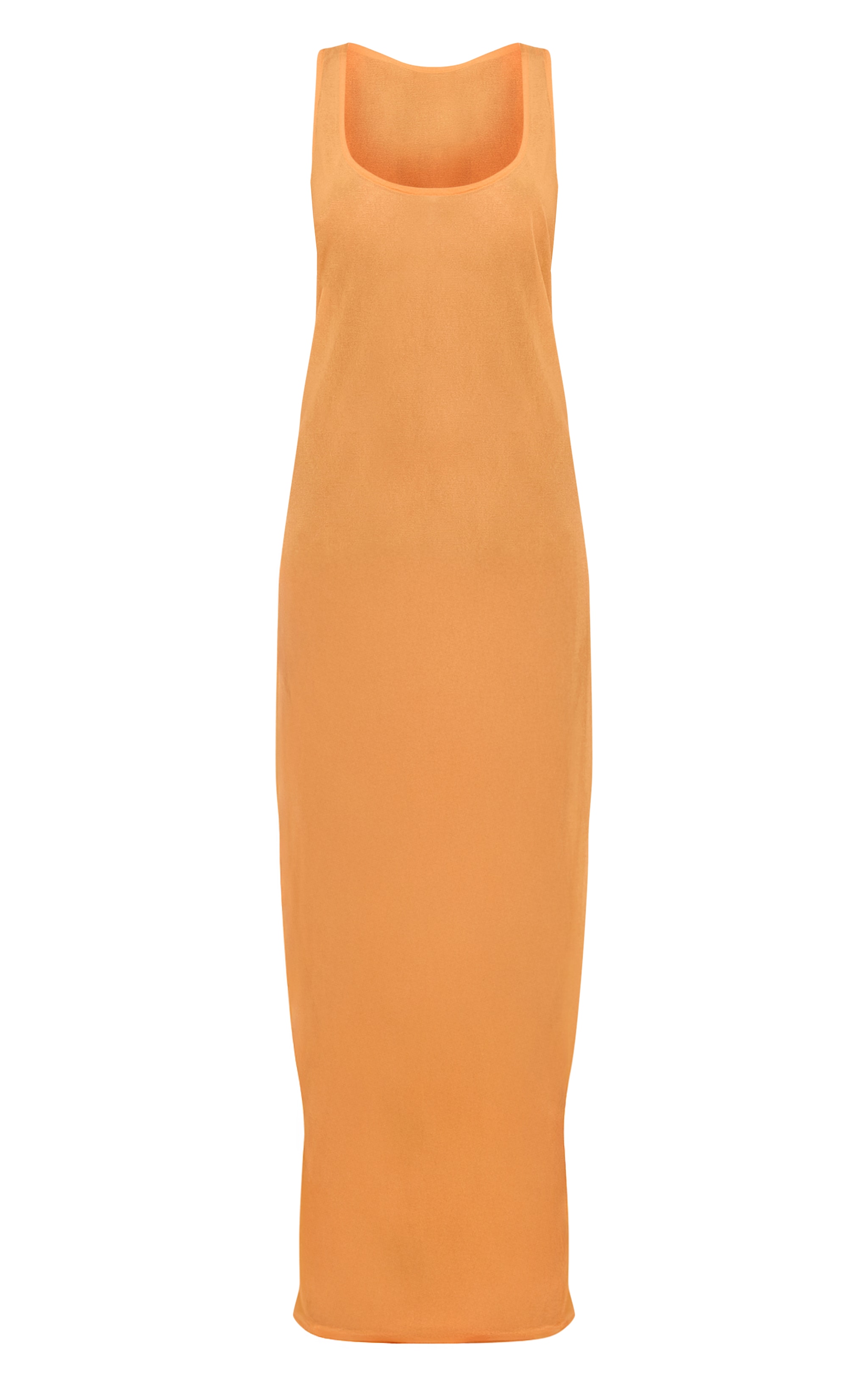 Petite Apricot Chiffon Column Maxi Dress image 5